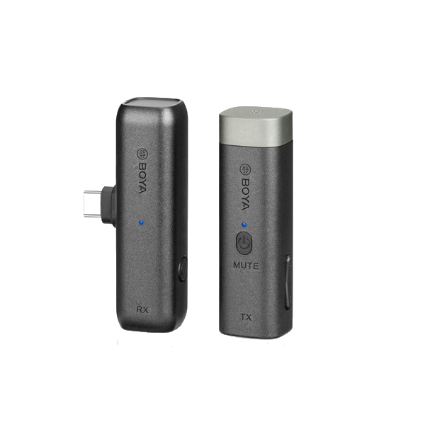 Microphone sans fil Boya BY-WM3U avec adaptateurs USB-C + 3,5 mm TRS et TRRS