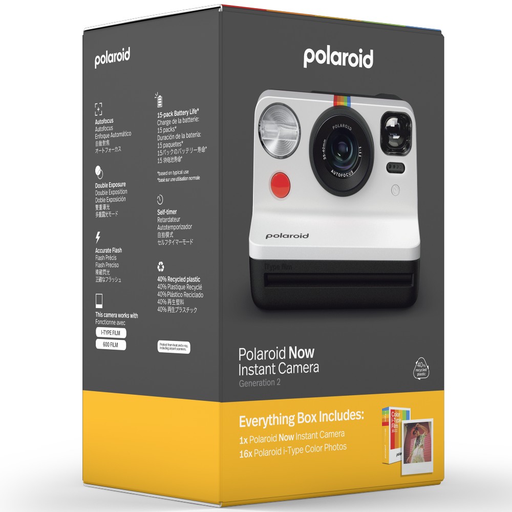 Polaroid Now Everything Box Noir et Blanc – 2e Génération - Kamera