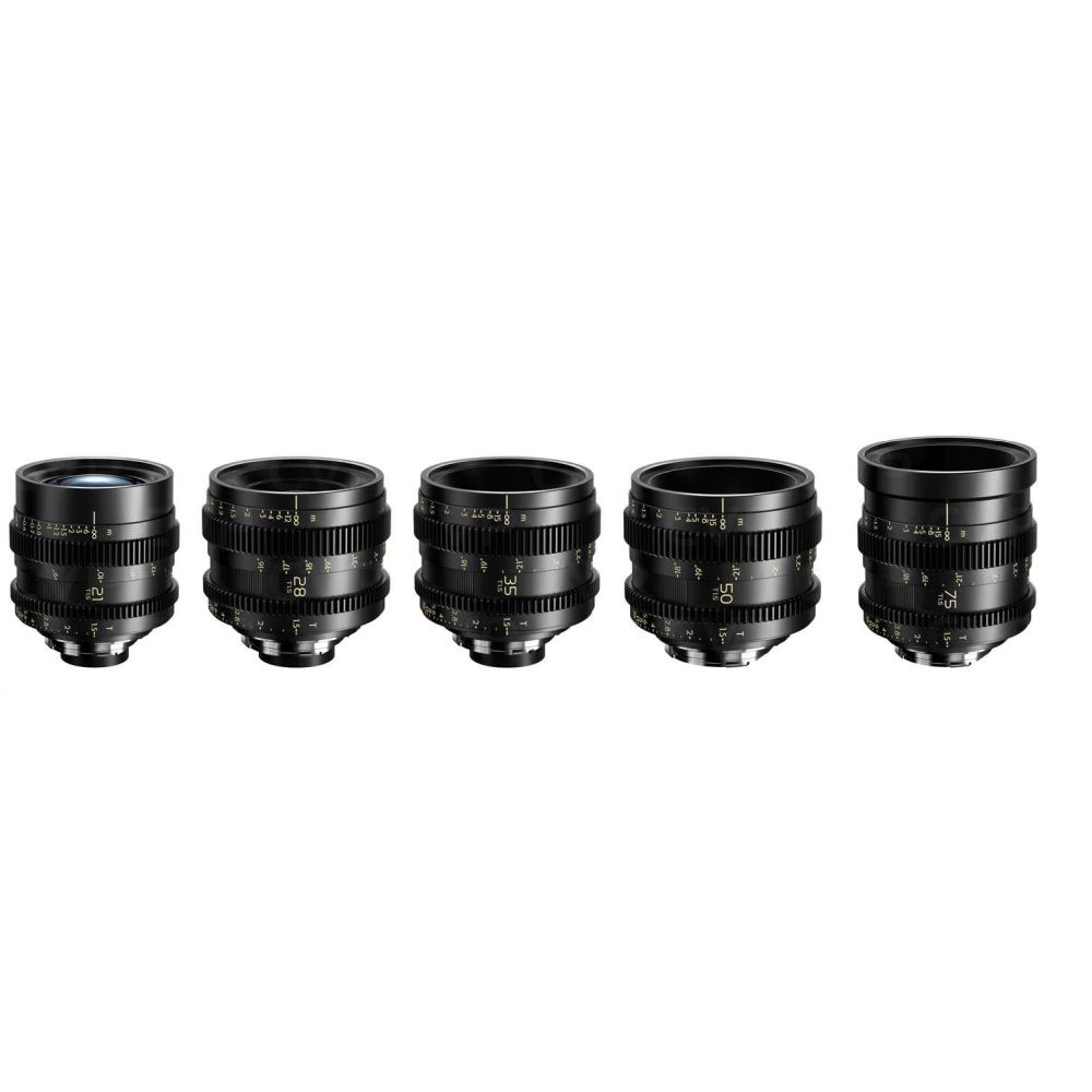 Kit d'objectifs Thypoch Simera-C 21/28/35/50/75 mm T1.5 plein format 5 cinéma pour monture Leica M