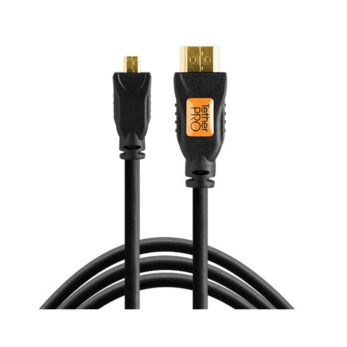 Tether Tools TetherPro HDMI Micro à HDMI 2.0, 0,3 m (1'), noir