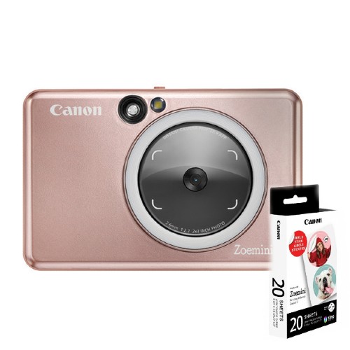 Canon Instant Zoemini S2 Rose Or + un paquet de papier - Kamera