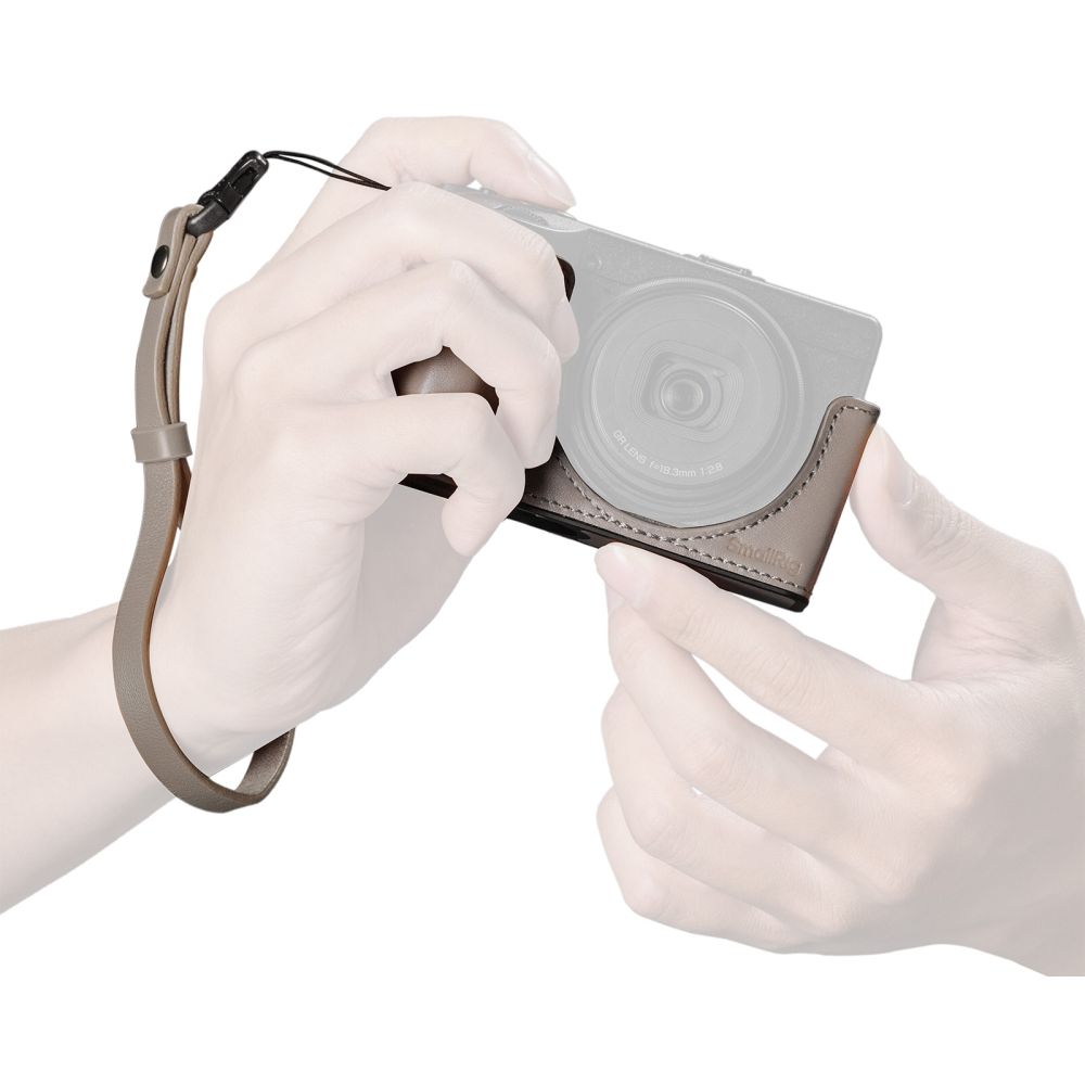 Étui en cuir SmallRig 5677 pour RICOH GR IV / GR III / GR IIIx / GR III HDF / GR IIIx HDF, gris