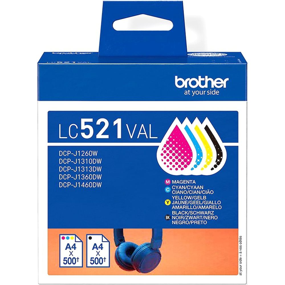 Cartouche d'encre Brother LC-521VAL Pack économique