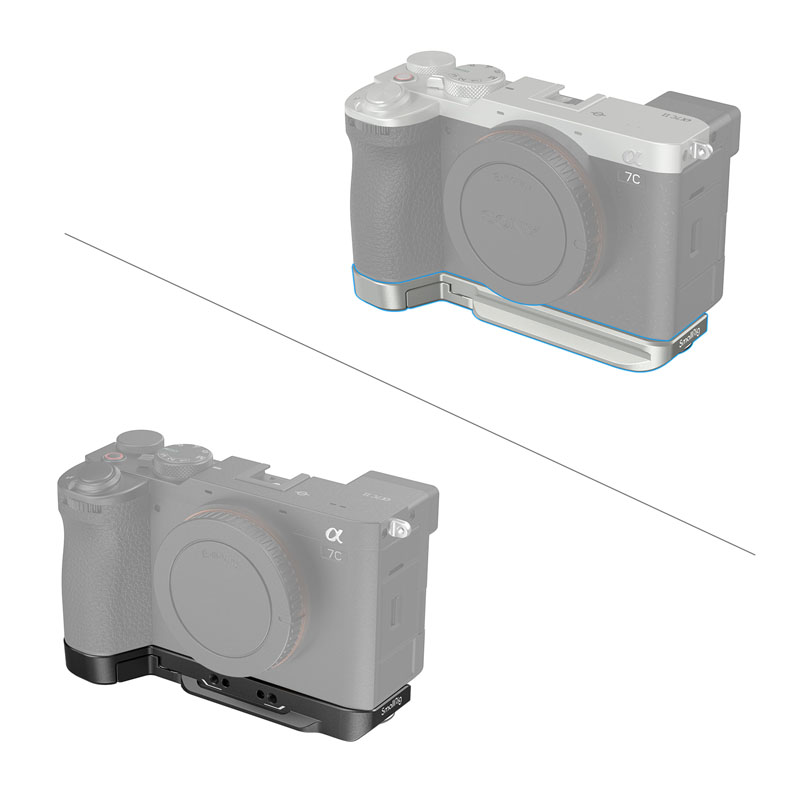 SmallRig 4439 Plaque de montage inférieure pour Sony Alpha 7C II / 7CR, argent