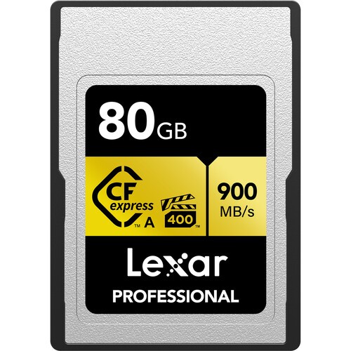 Lexar Professional Gold Carte CFexpress Type A VPG400 R900/W800 MB/s – 80GB